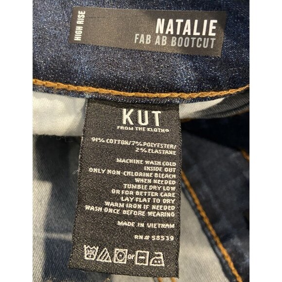 NWT KUT from the Cloth Jeans Natalie Fab Ab High Rise Bootcut Size 16 New - Picture 7 of 7